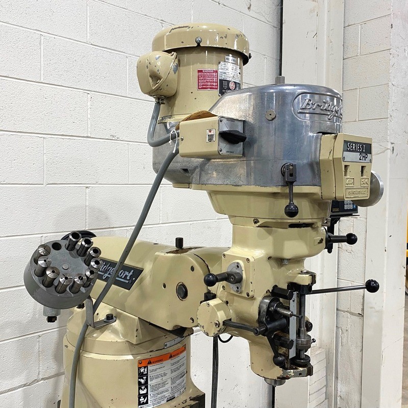 Used Bridgeport Milling Machine Series 1 42"Tbl, 2HP, PwrX, Chrome