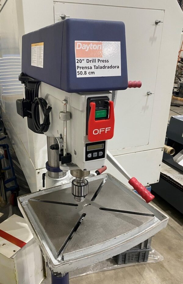 Dayton Drill Press | 1" Cap, 20", 1.5HP, Hand Feed, Free Standing - #50390 - Image 2