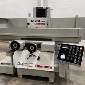 12" x 24" Okamoto ACC-12.24DX | 12"x1.5"Whl, 5HP, Auto-Feeds, Electro-mag Ck,'96 - #51474