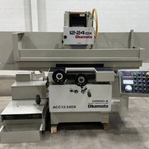 12" x 24" Okamoto ACC-12.24DX | 12"x1.5"Whl, 5HP, Auto-Feeds, Electro-mag Ck, '09 - #51684